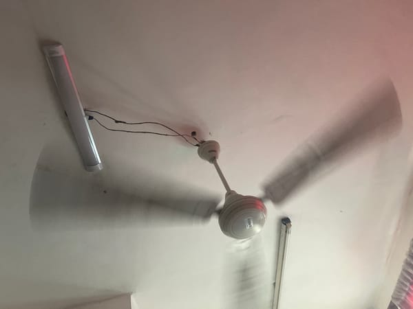 Interior ceiling with fan and lighting documented in Dar es-Salaam