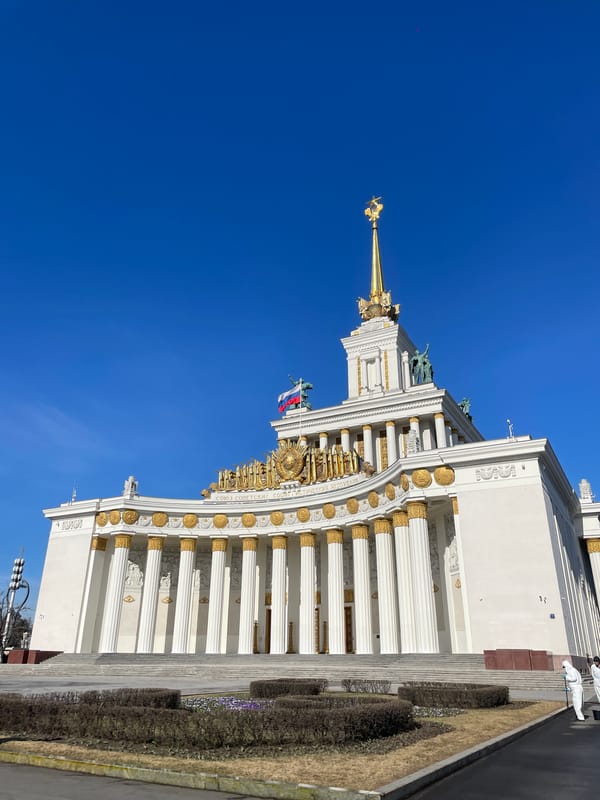 Morning photography session captures VDNKh pavilions in Moscow