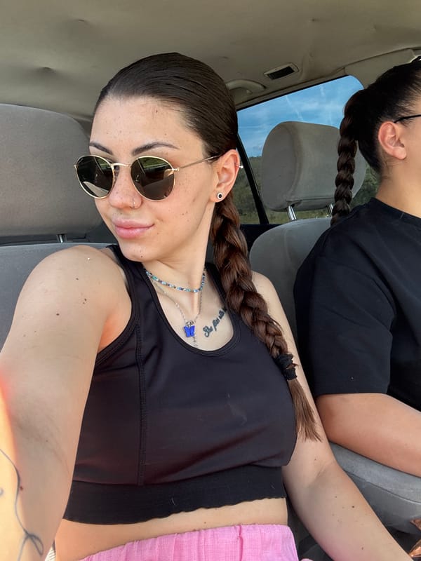 Car selfie captured in Belopoptsi, Bulgaria during morning hours