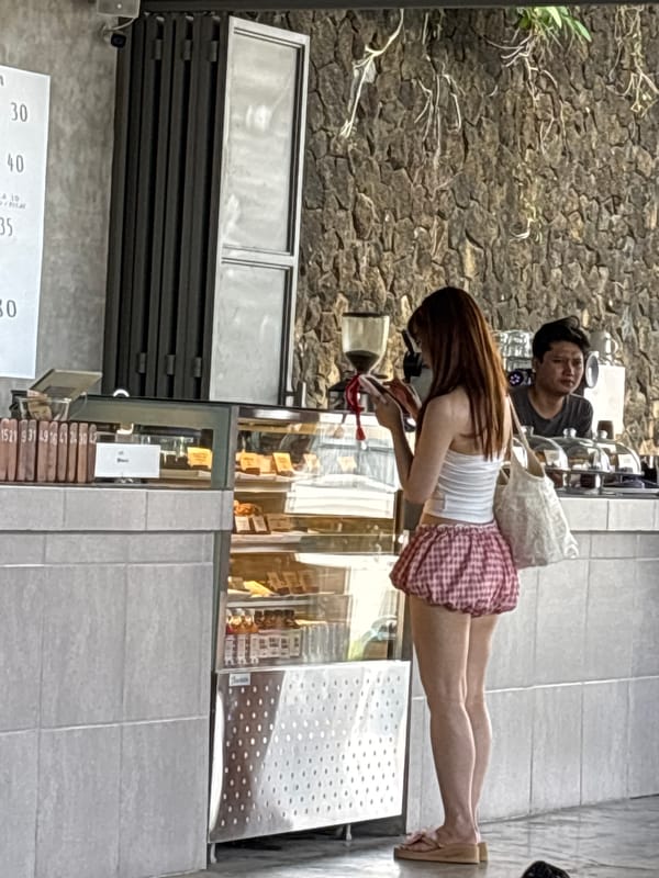 Daily life moments captured in Mengwi: café visit, basketball court