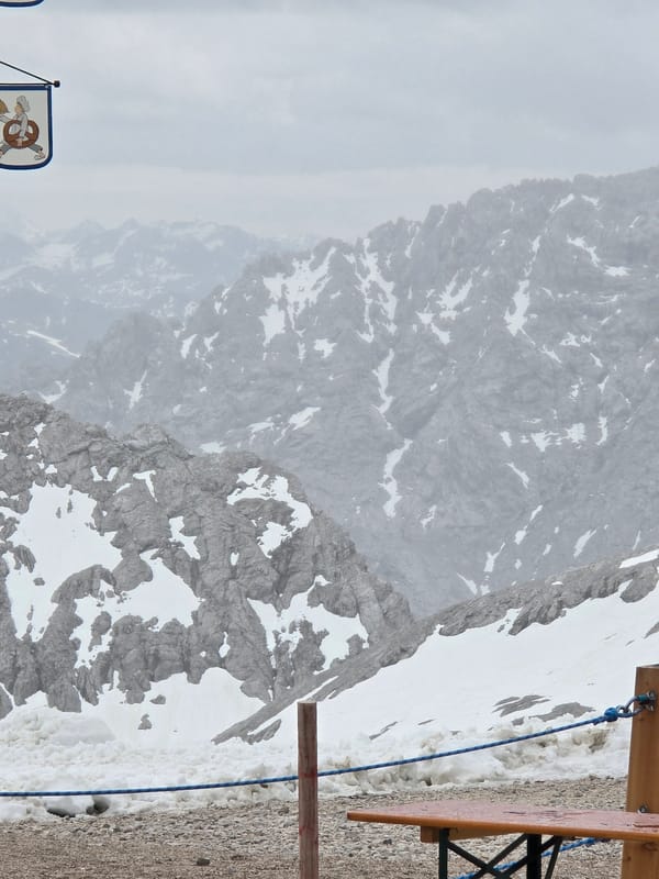 Zugspitze on a grey June day: peaks, patios, and pastries