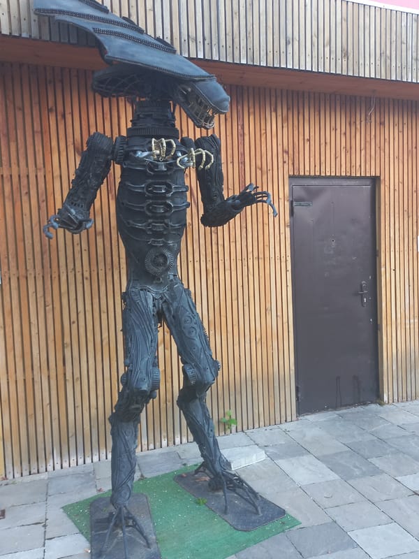 Tourist documents eclectic public art and attractions in Sochi