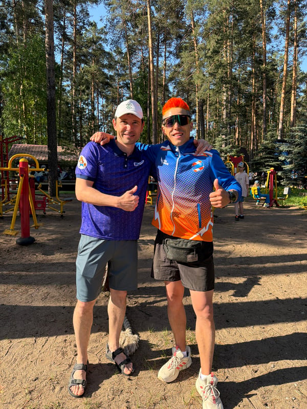 Flag-carrying group gathers at recreational facility in Chaykovsky, Russia