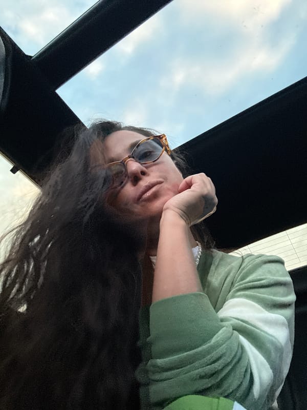 Chilling out in tortoise-shell shades and tie-dye