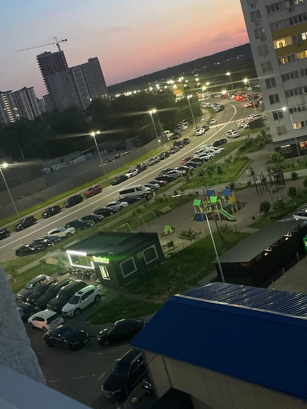 Brovary sunset, tarot cards, and a quiet evening in