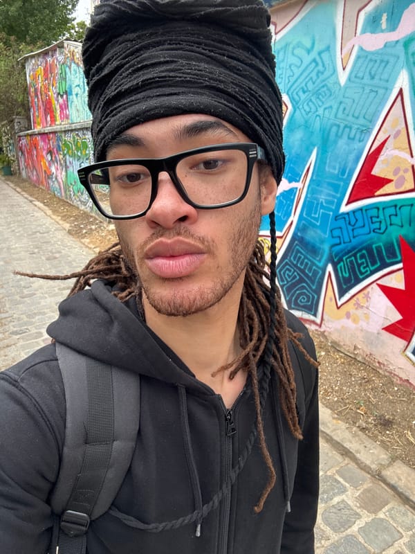 Man with dreadlocks photographed in central Paris