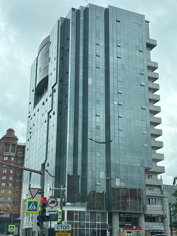 Construction equipment and city architecture spotted in Blagoveshchensk