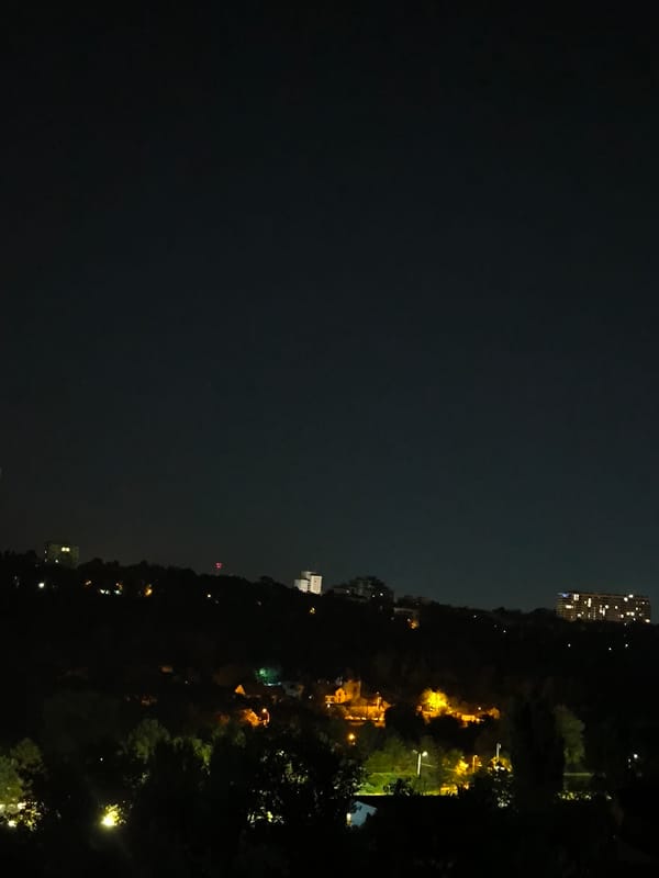 Chișinău residential neighborhoods at night, moon overhead