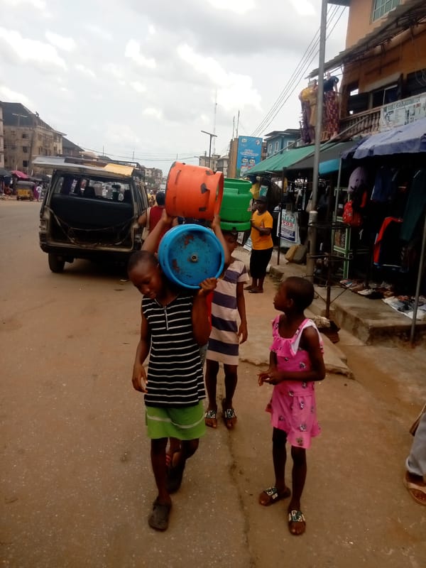 Morning market life captured in Nkpor, Nigeria streets