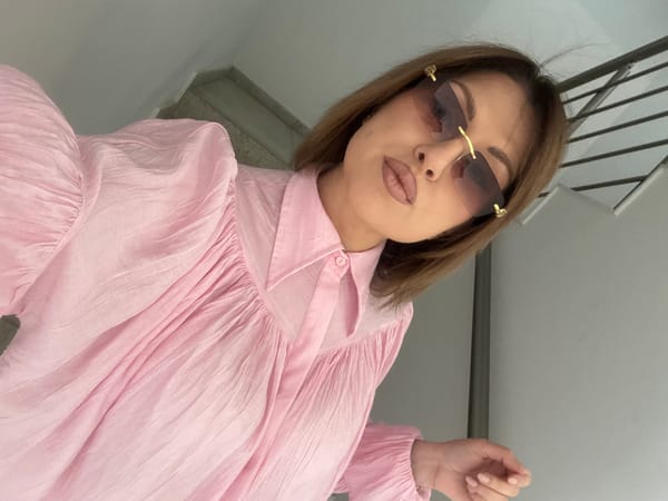 Woman photographed with dog in Sofia home