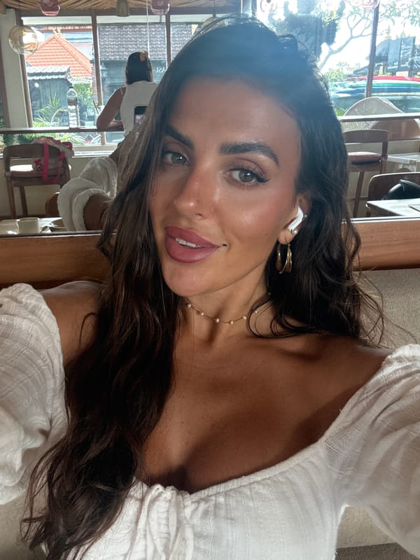 Woman takes selfies at North Kuta cafe