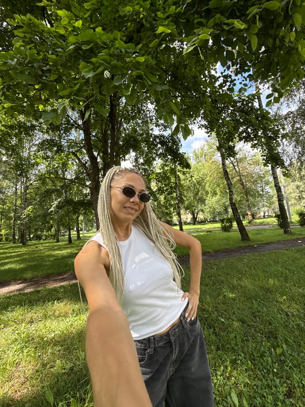 Lazy summer morning in a Rusanovo park with a child
