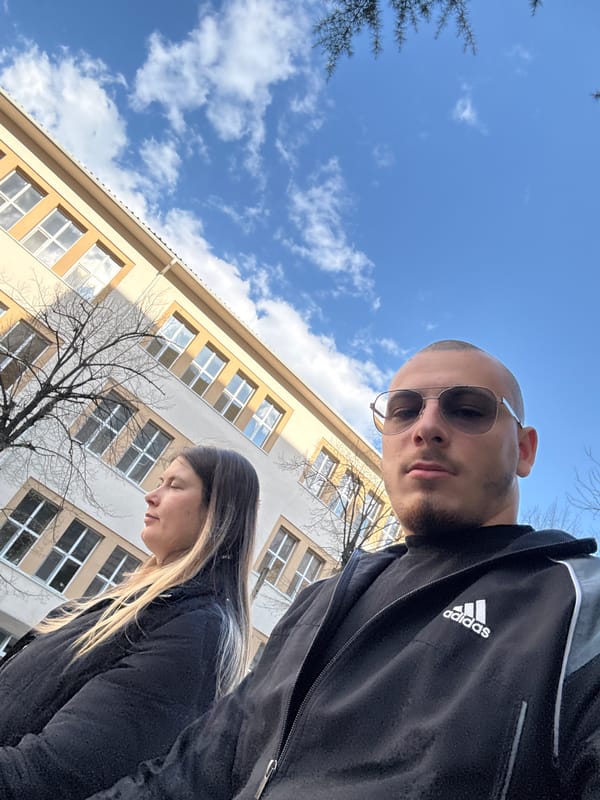 Casual afternoon walk documented in downtown Stara Zagora