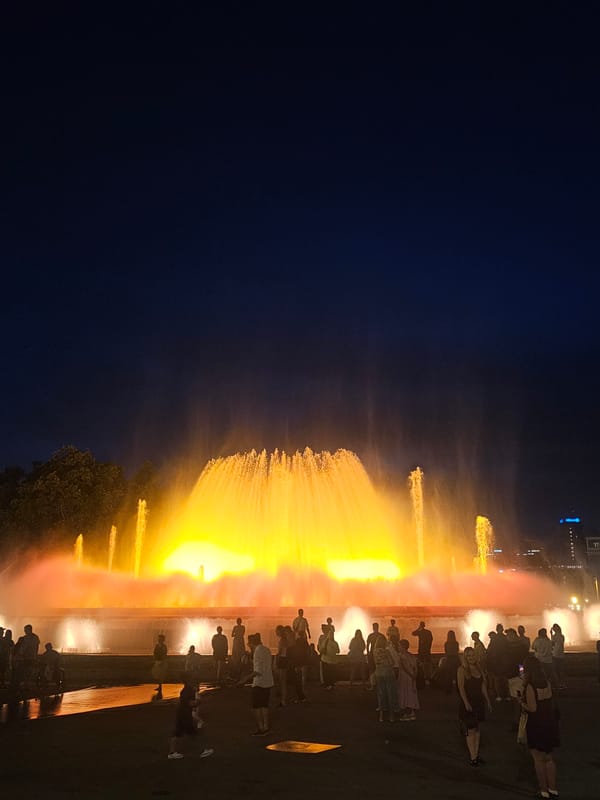 Magic Fountain of Montjuïc draws crowds for its evening light show