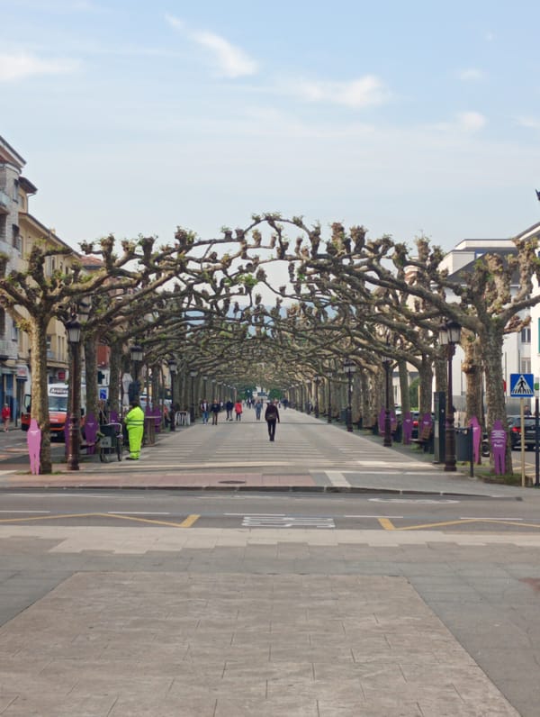 Morning walk captures springtime Torrelavega churches, monuments, public spaces