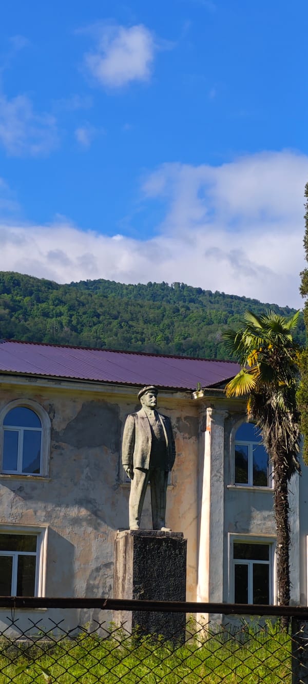 Lenin statue and horse spotted in Akhwadzha, Abkhazia