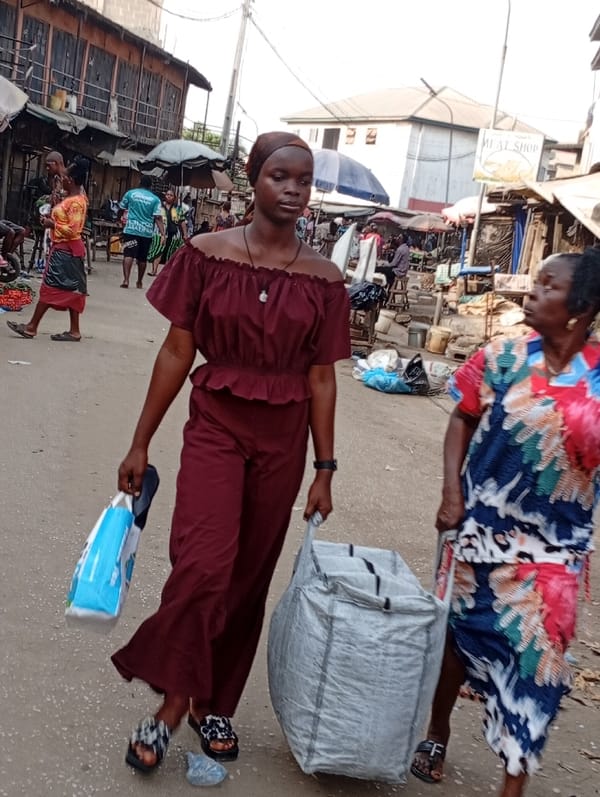 Afternoon market activity documented in Nkwelle, Nigeria