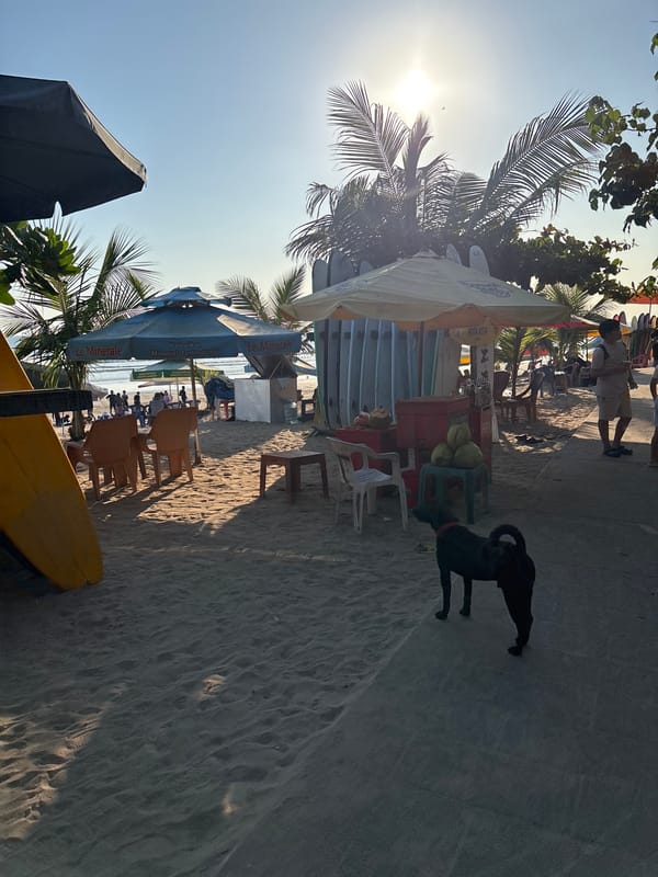 Disney Stitch pop-up meets Kuta Beach on a summer morning
