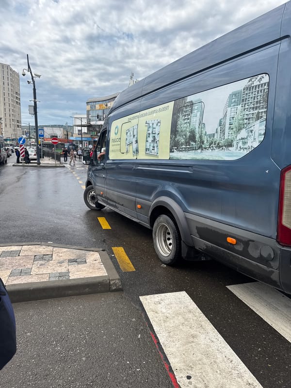Morning street life documented across Tbilisi during overcast June day