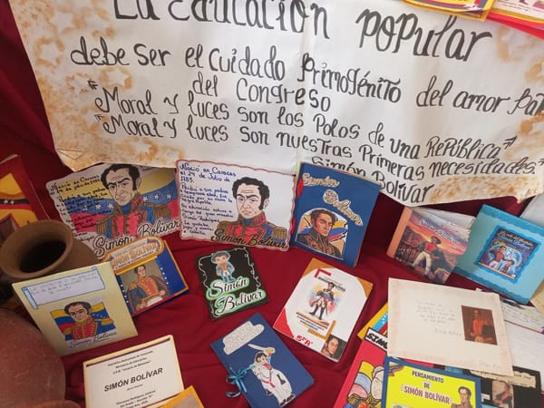 School displays and crafts documented in Santa Ana, Venezuela