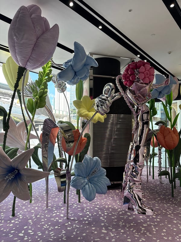 Contemporary art installations documented at Bangkok's Siam Paragon mall