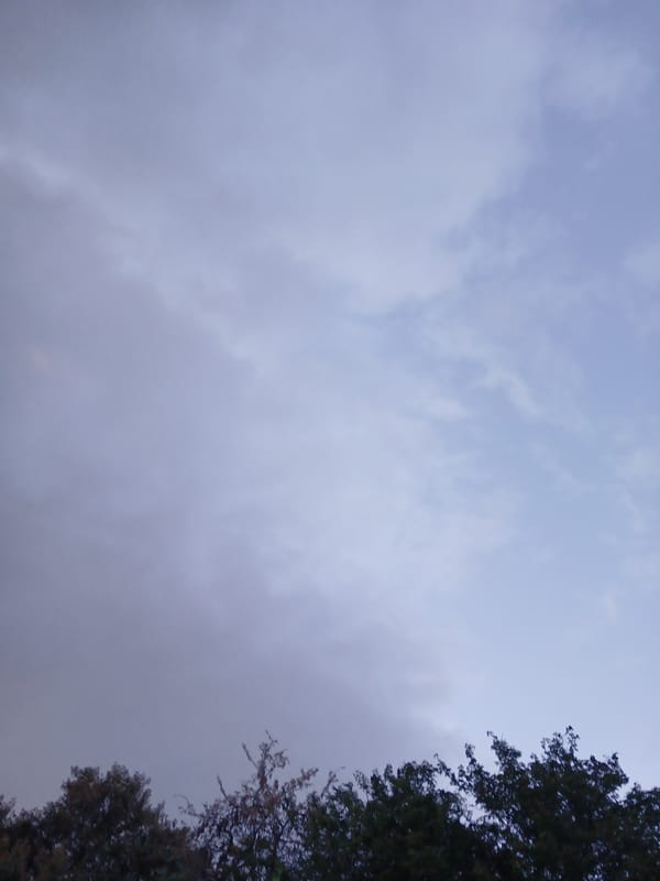 Twilight sky with dramatic clouds observed in Altagracia, Venezuela
