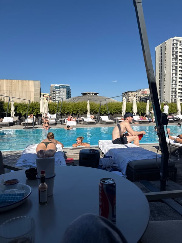 Rooftop pool day in Tbilisi, Georgia