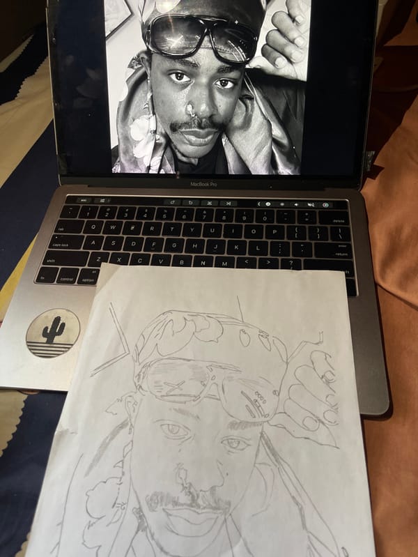 Artist Creates Detailed Portrait Sketch in Jos, Nigeria