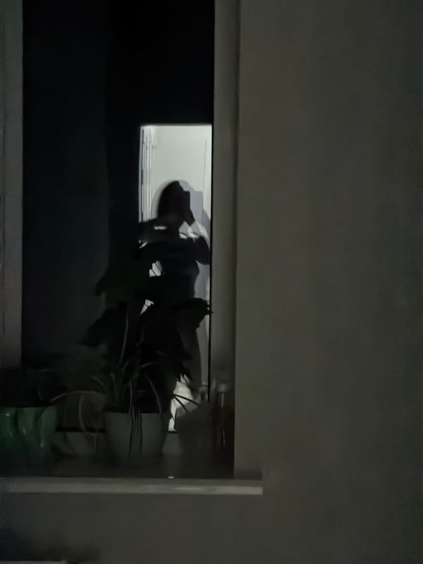 Woman documents evening routine with pets in Chaikovsky home