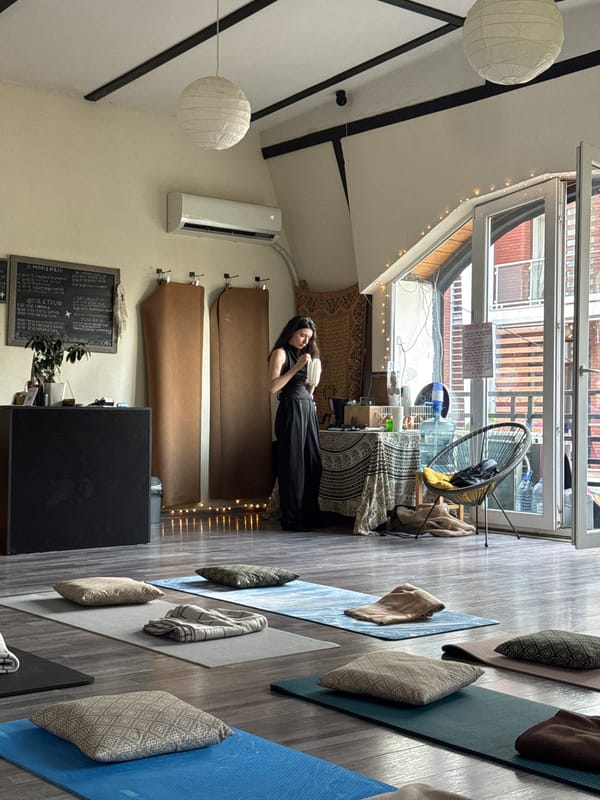 Inside a Tbilisi yoga studio on a quiet afternoon