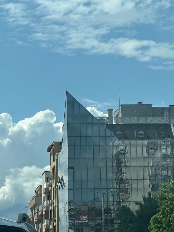 Modern architecture documented in central Plovdiv, Bulgaria