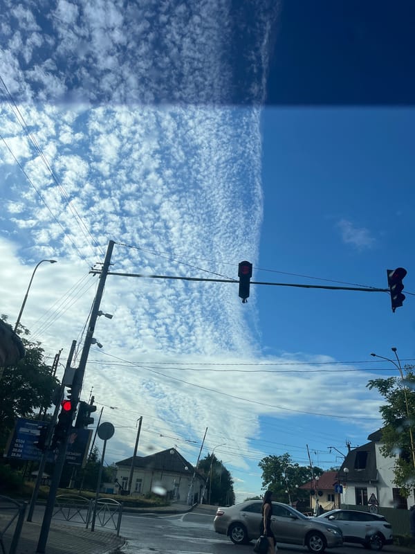 Dramatic divided sky captured by witnesses in Uzhhorod Ukraine
