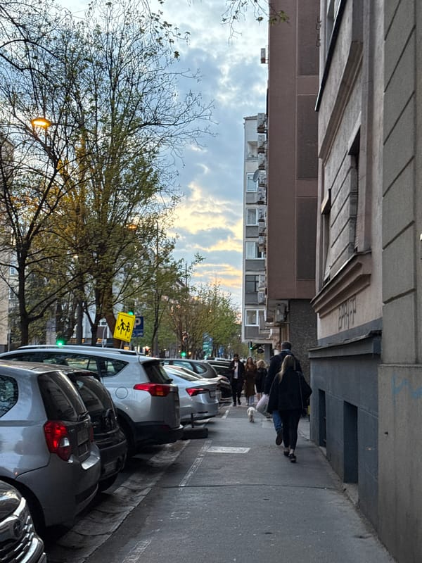 Spring afternoon scenes captured across Belgrade neighborhoods