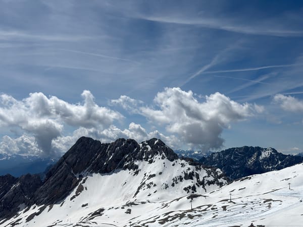 Morning mountain views captured at Zugspitze near Garmisch-Partenkirchen