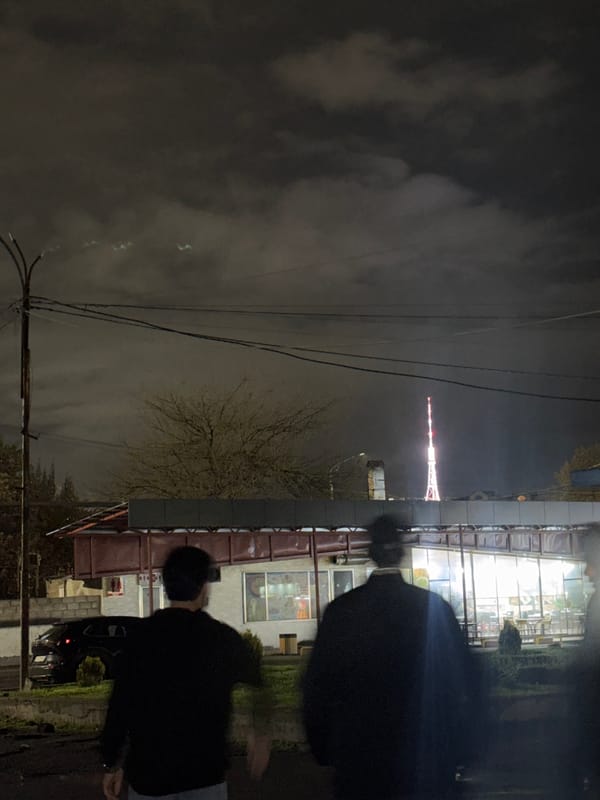 Nighttime urban scenes documented in Yerevan, Armenia