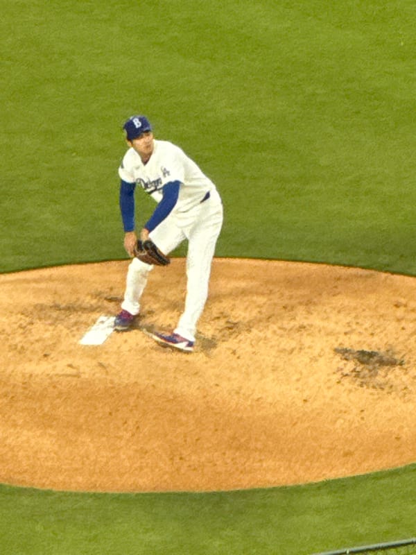 Late night baseball and packed parking documented in LA