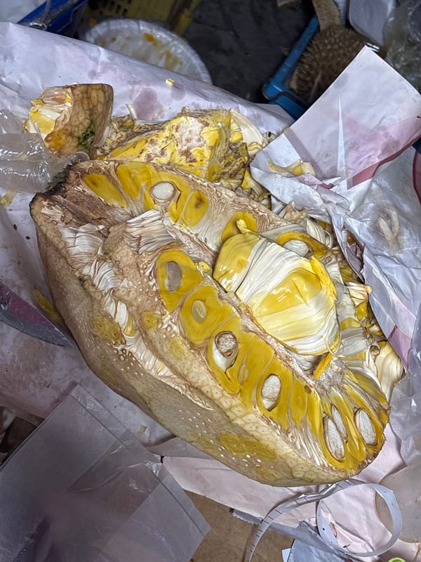 Tropical fruit market activity captured in Choeng Thale, Thailand