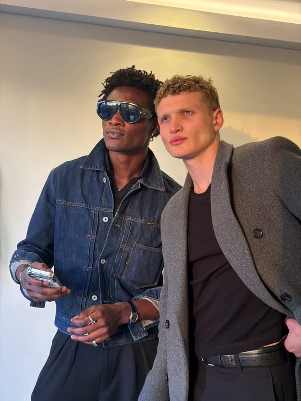 Two men spotted in casual London encounters Monday evening