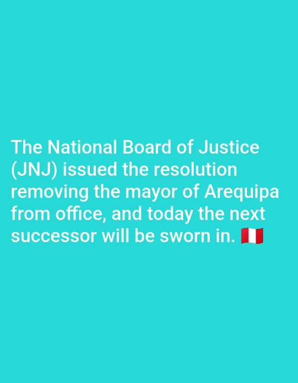 Arequipa Mayor Removal Press Conference Held in Miraflores