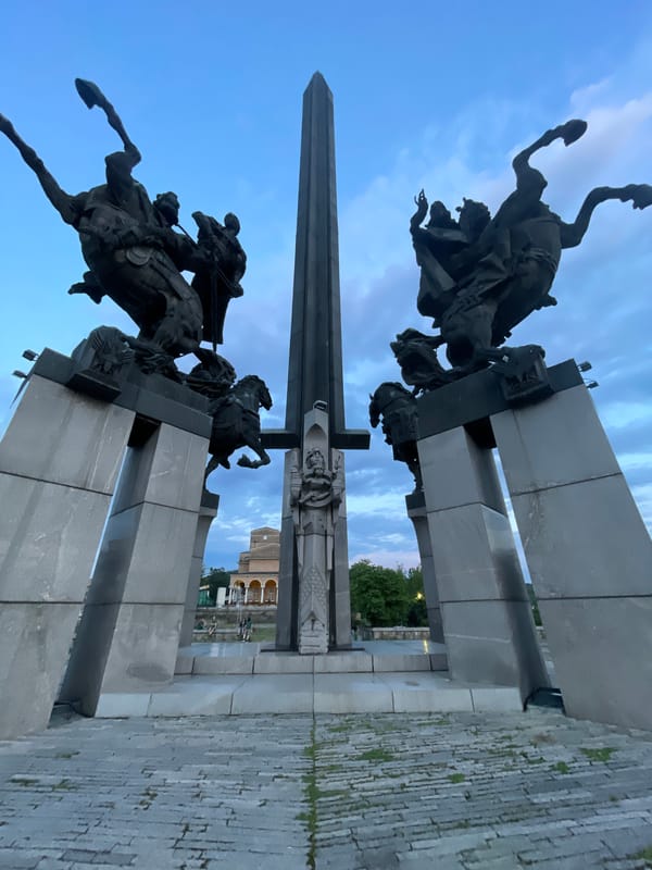 Evening documentation of Asen Dynasty monument and buildings in Veliko Tarnovo
