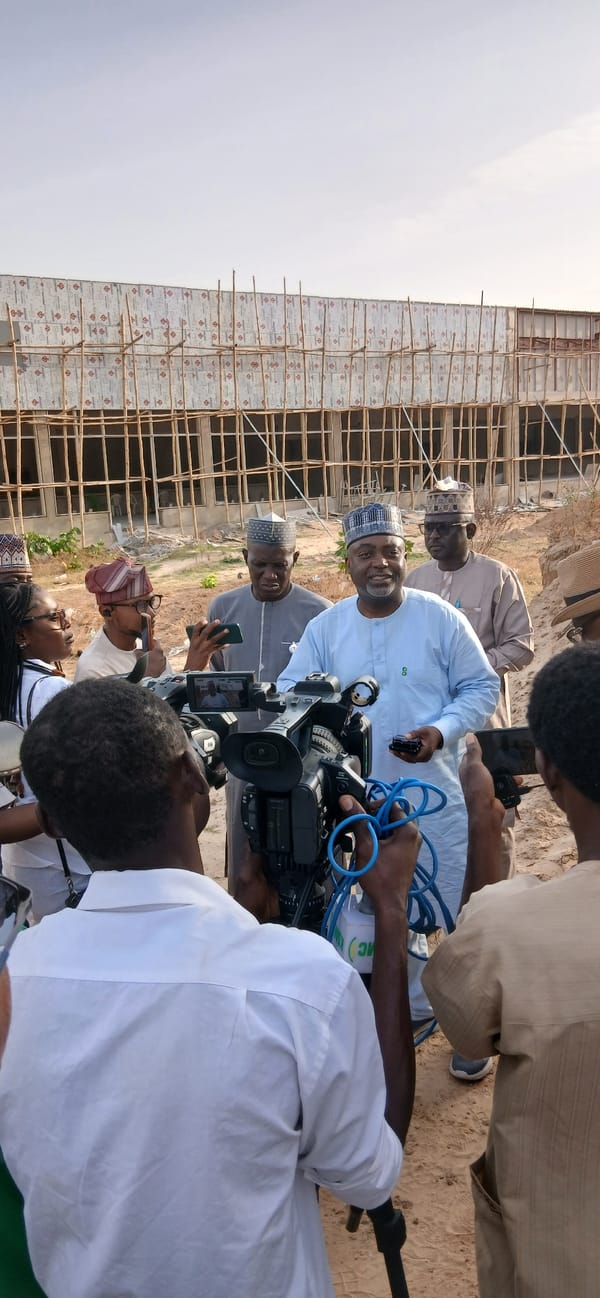 Media event conducted at Nigerian construction site