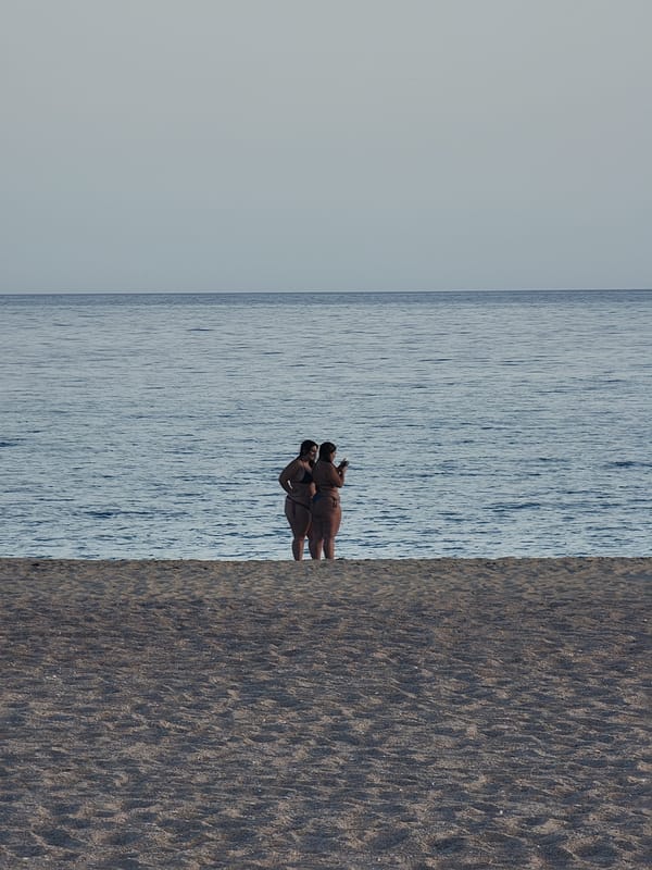 Quarteira beach at golden hour, June evening
