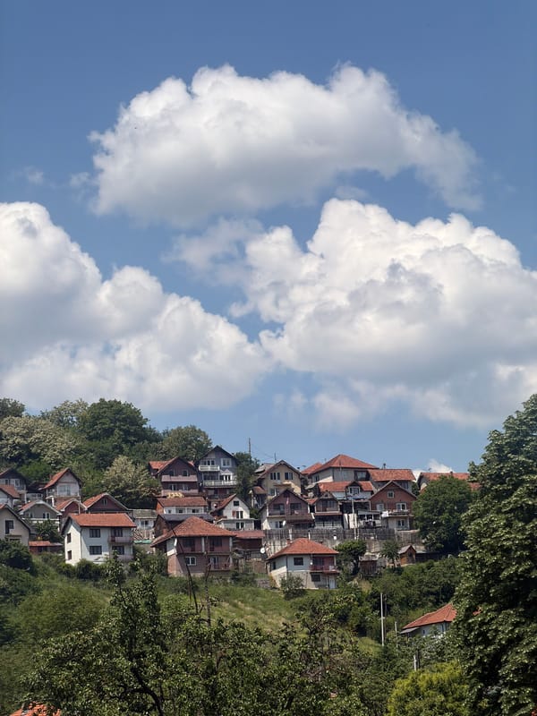 Everyday scenes documented in Serbian hillside town