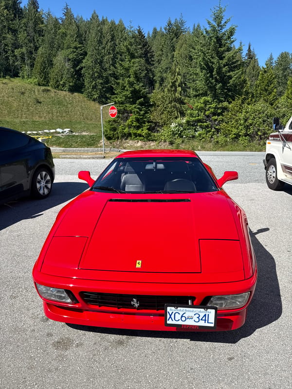 Red Ferrari spotted parked in West Vancouver