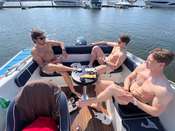 Sunny afternoon on the boats in Tønsberg harbor