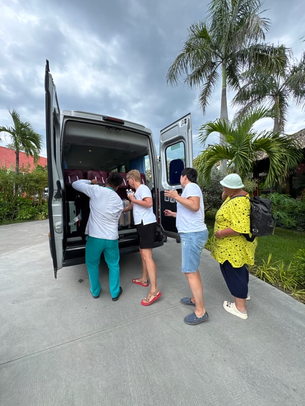 Arrival at a tropical boutique resort in Đông Ninh Hòa, Vietnam