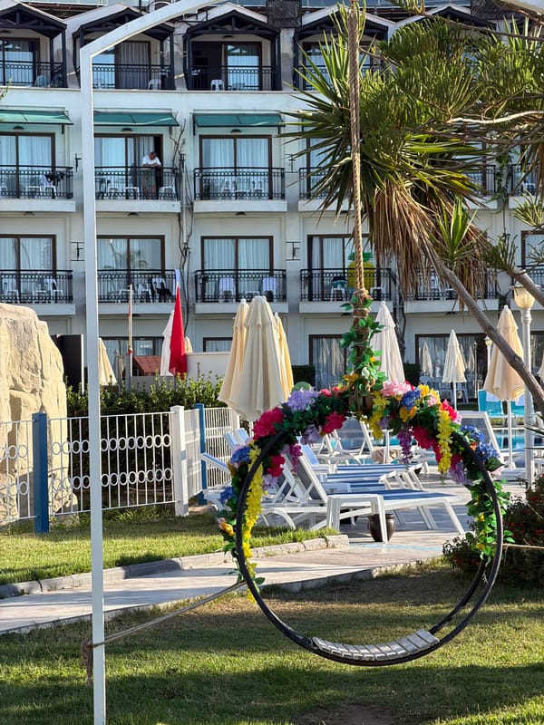 Kemer resort town on a sunny summer morning
