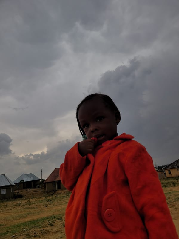 Children play traditional games in rural Nigerian community