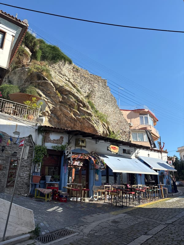 Scenic views of coastal Kavala, Greece documented Saturday afternoon