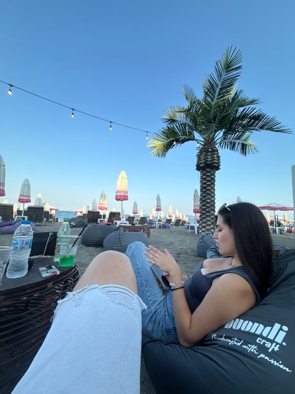 Lazy afternoon at a Burgas beach bar, summer 2026
